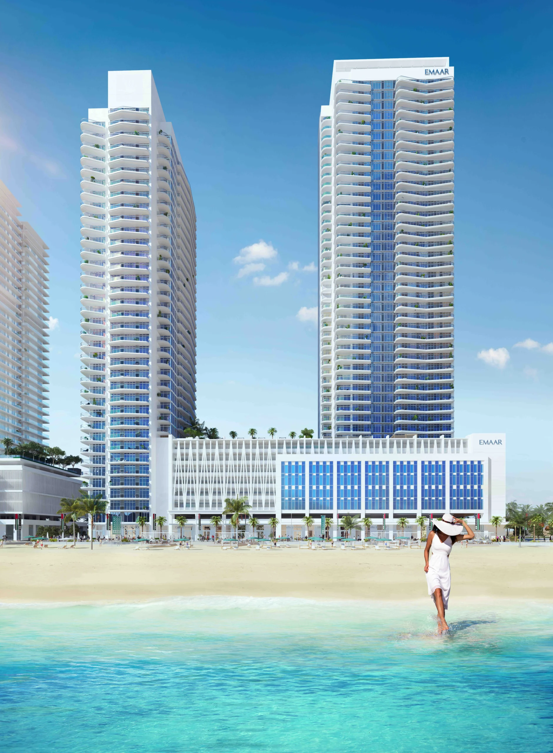 Marina Vista is a luxury residential development located in Emaar Beachfront, Dubai, by the renowned Emaar Properties. The project offers an exclusive lifestyle with stunning views of the Arabian Gulf and the Dubai Marina skyline.